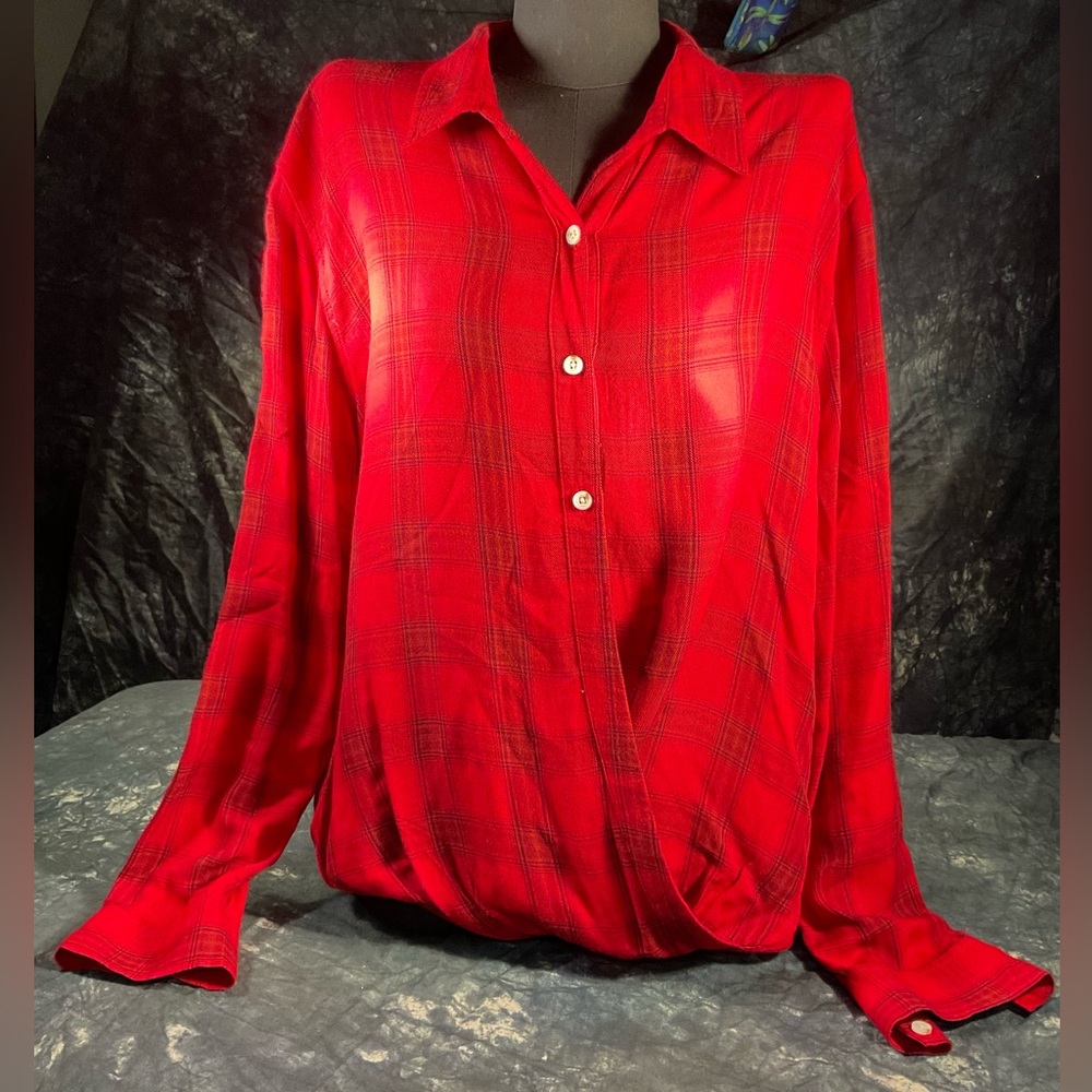 Mossimo red plaid shirt